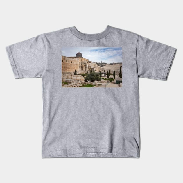 Jerusalem Archaeological Park, Israel Kids T-Shirt by mcdonojj